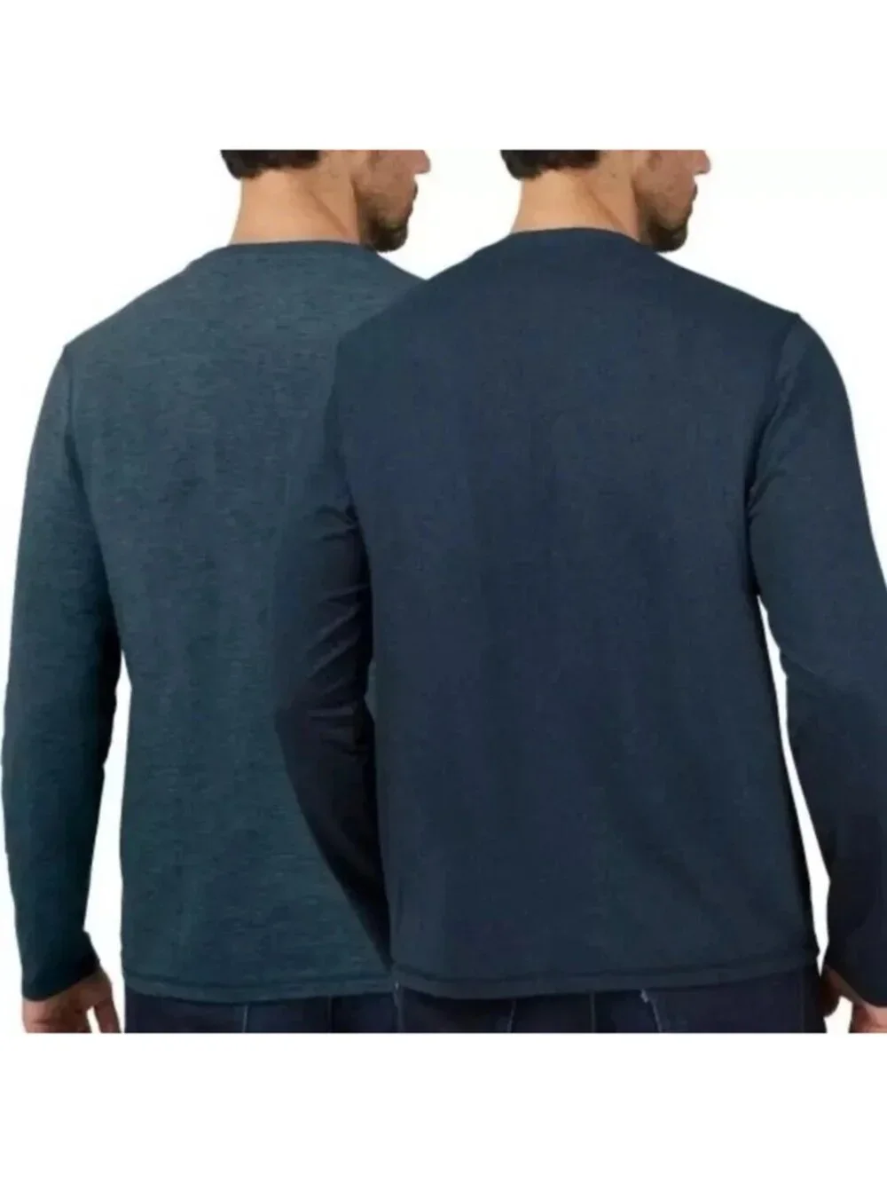 Rugged Elements Men's L 2-Pack Sueded Long Sleeve Sweatshirts Blue & Grey H2038 - Picture 2 of 8